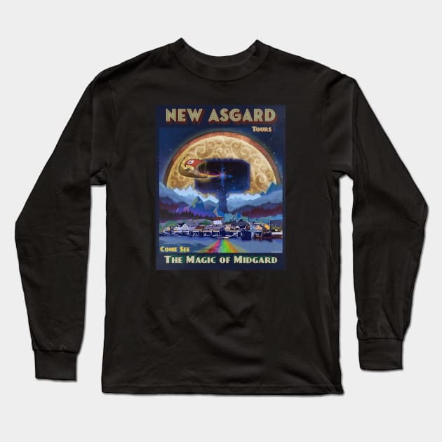 New Asgard Travel Long Sleeve T-Shirt by GeekDen